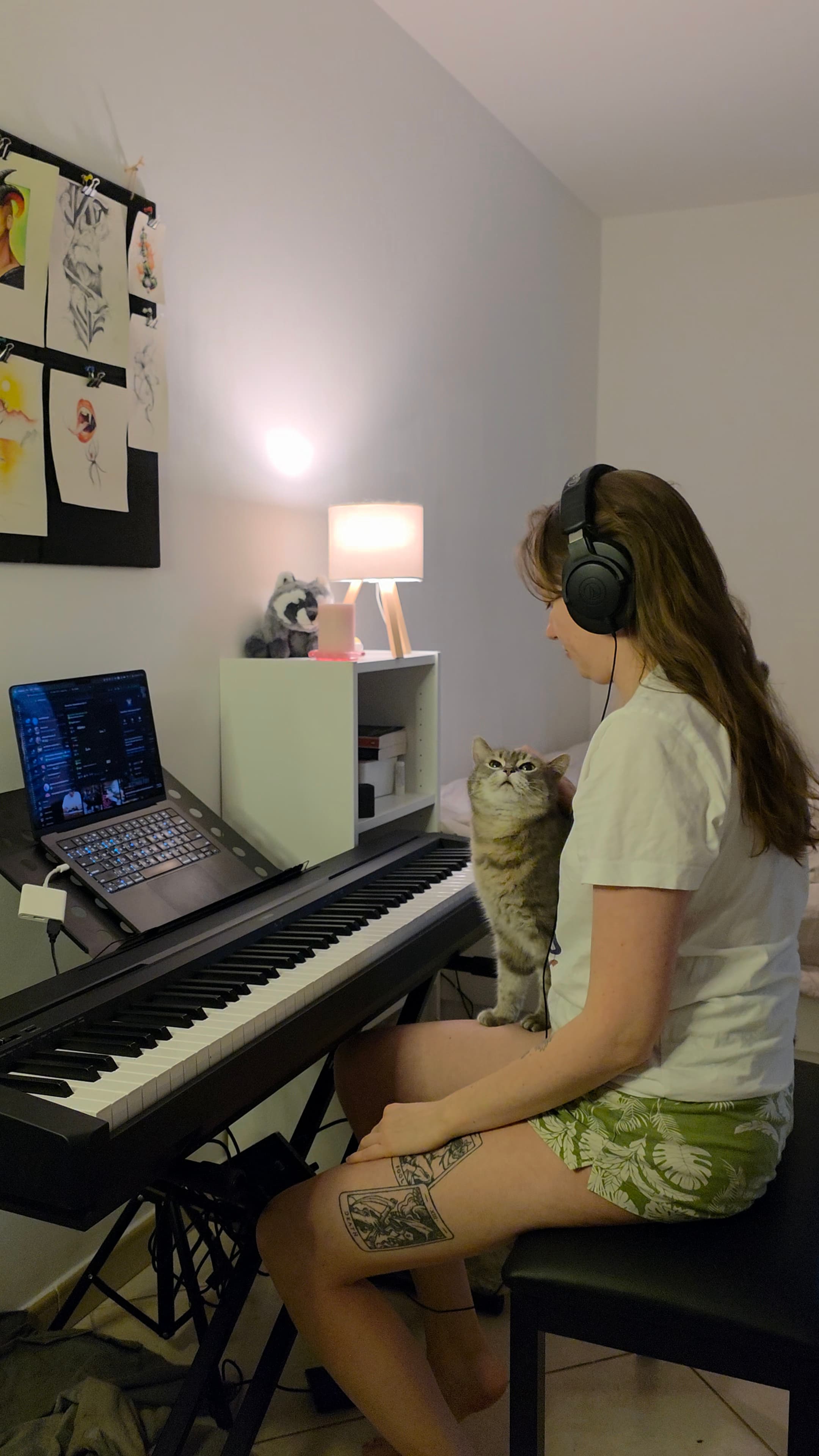 Portrait of Daria playing piano